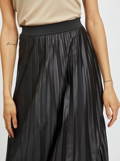 Vila Plisseerock VINITBAN SKIRT - NOOS Black