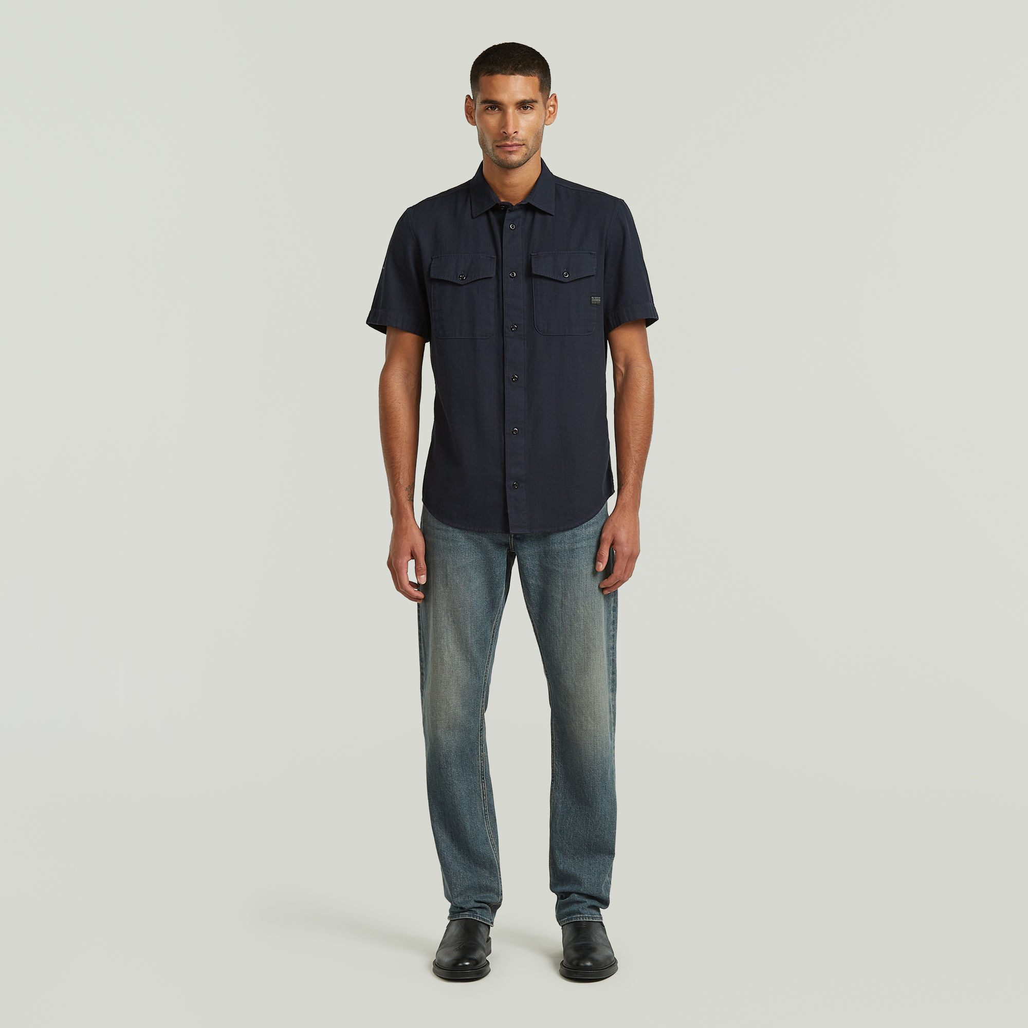 G-STAR Kurzarmhemd Marine Slim Shirt mit aufgesetzten Taschen – Bild 4 von 5
