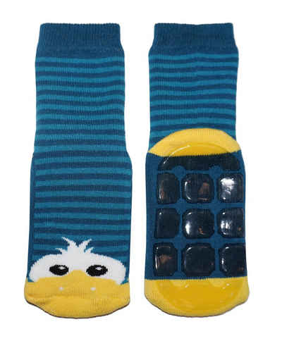 WERI SPEZIALS Strumpfhersteller GmbH ABS-Socken Kinder ABS-Socken für Mädchen und Jungs >>Kleine Ente<< aus Baumwolle mit Frottee