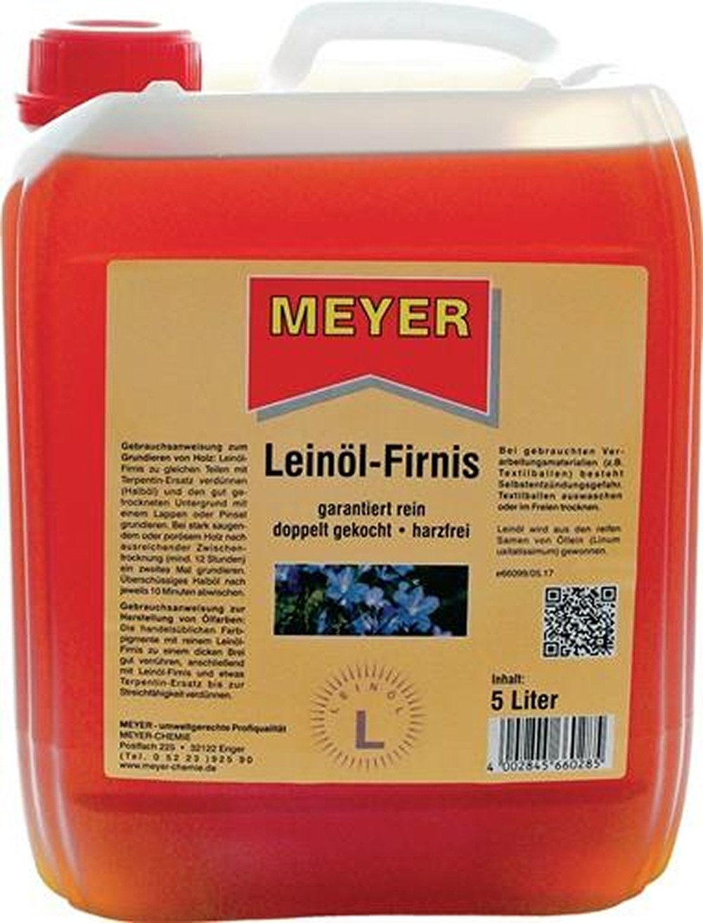 MEYER Kanister MEYER 6600.0001.203 Leinöl-Firnis honigfarben 5l Kanister MEYER na