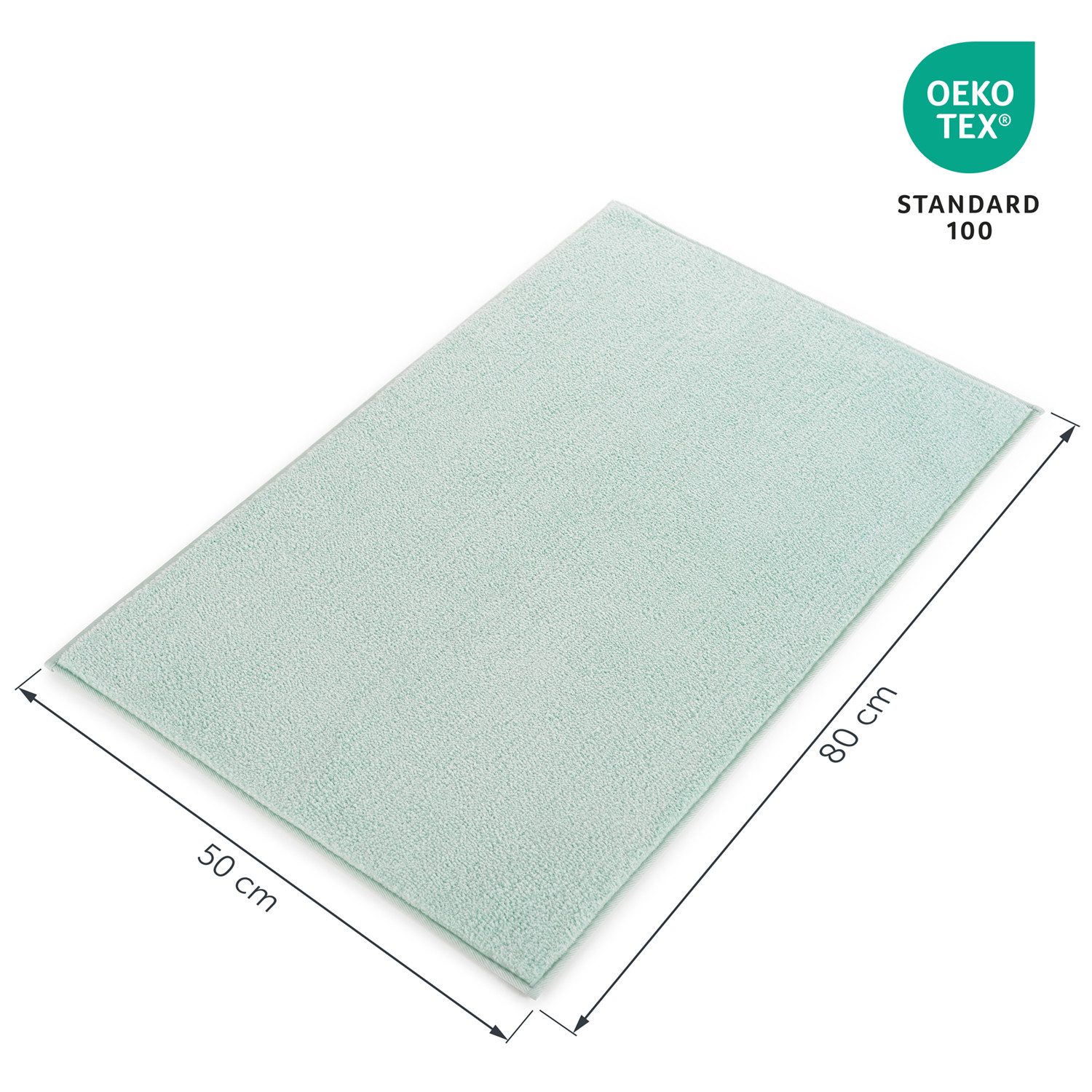 Blumtal Badematte rutschfester und weicher Badezimmerteppich, rutschsicher, strapazierfähig, waschbar, Polyester, Rechteckig, 1, Badvorleger in 50x80 cm - wasch – Bild 3 von 5