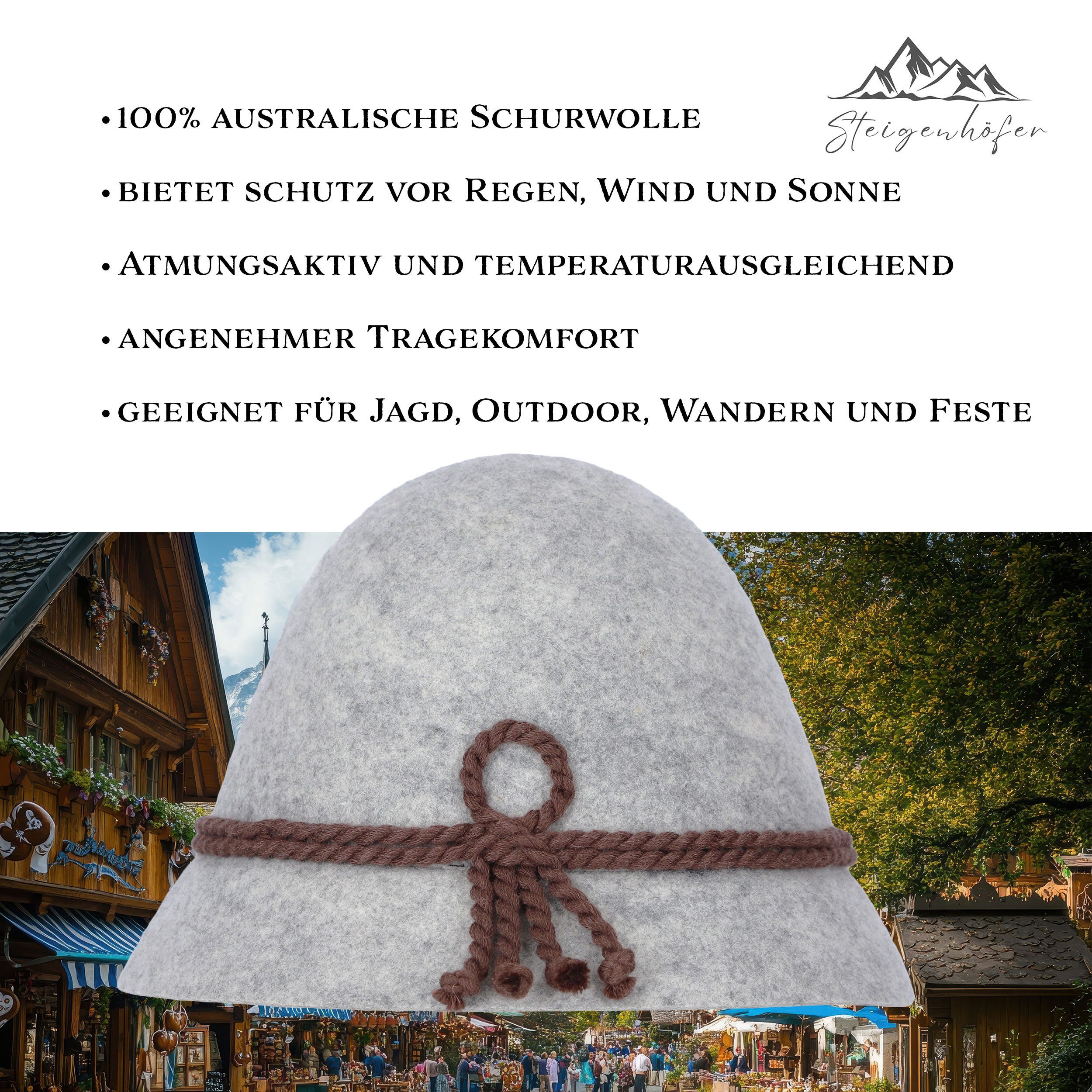 Steigenhöfer Manufaktur Trachtenhut Herren Heinrich - bayrischer Wanderhut günstig online kaufen