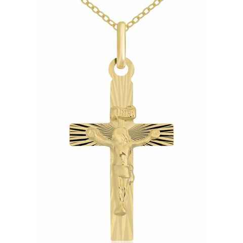 Firetti Kreuzkette Schmuck Geschenk Gold 333 Halsschmuck Halskette Goldkette Kreuz
