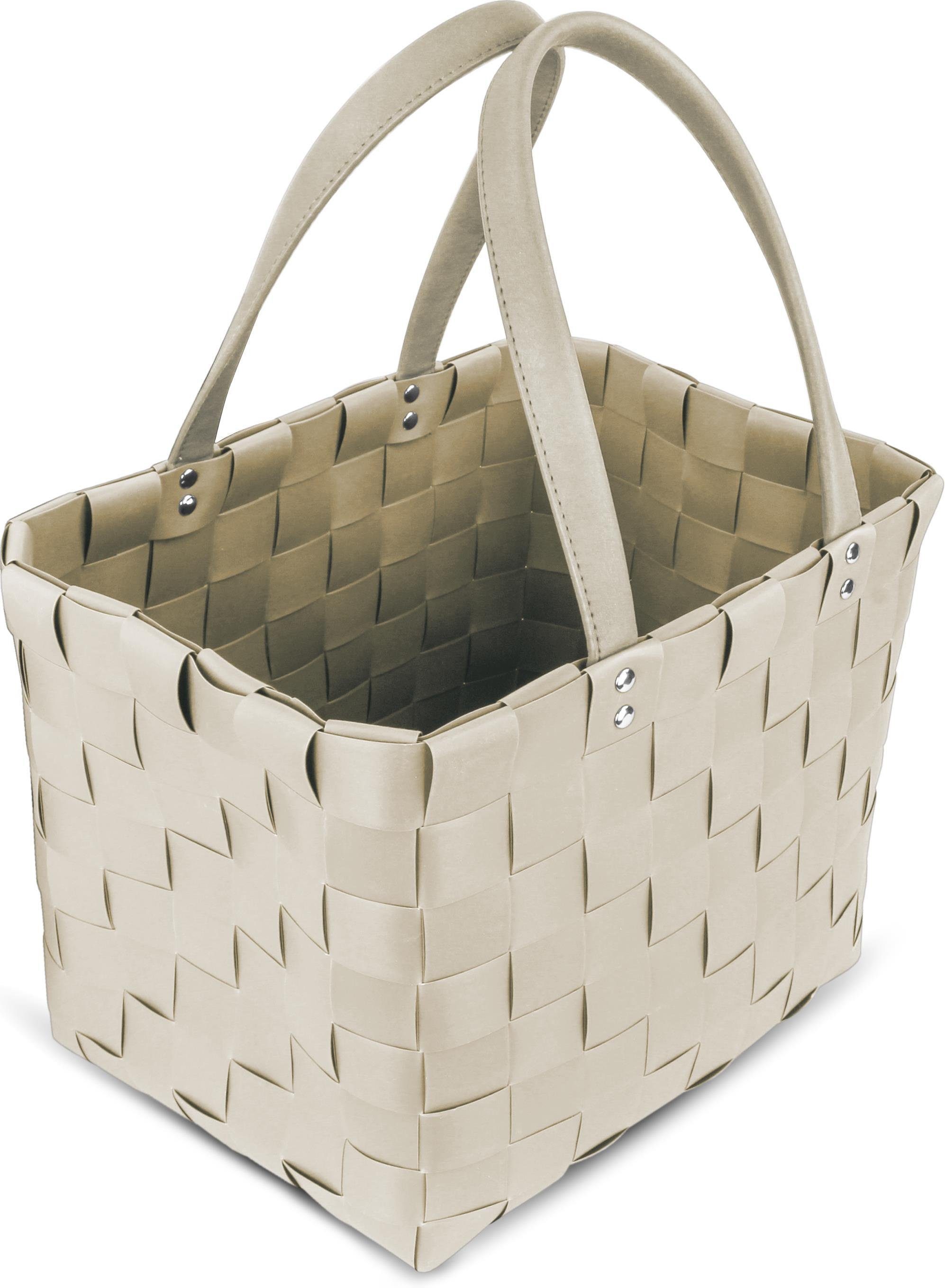 normani Einkaufskorb Einkaufskorb mit PU-Henkeln, 20 l, pflegeleichtes Material