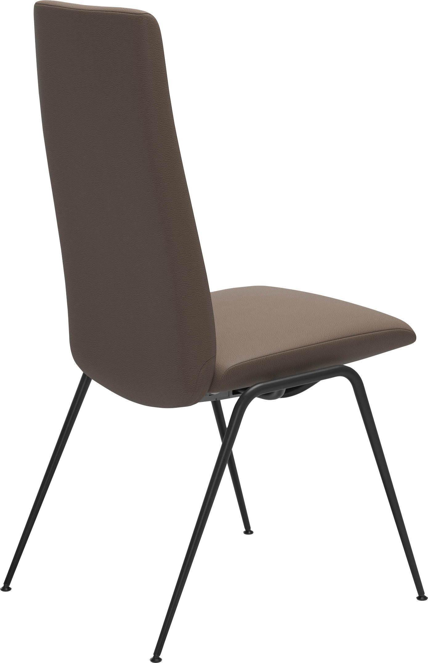 Polsterstuhl Größe mit Beinen Back, Laurel, Stressless® M, aus matt Schwarz in High Stahl