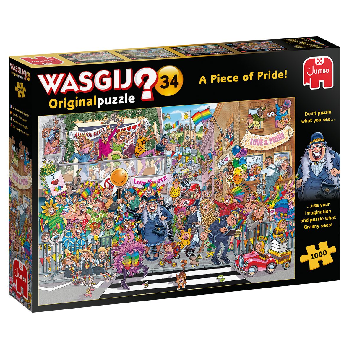Jumbo Spiele Puzzle Wasgij Original 34 Ein Stückchen Pride 1000 Teile Puzzle, 1000 Puzzleteile, Made in Europe