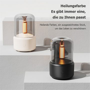 Bifurcation Kombigerät Luftbefeuchter und -reiniger USB-Diffusor für ätherische Öle mit Kerzenlicht, Aromadiffusor