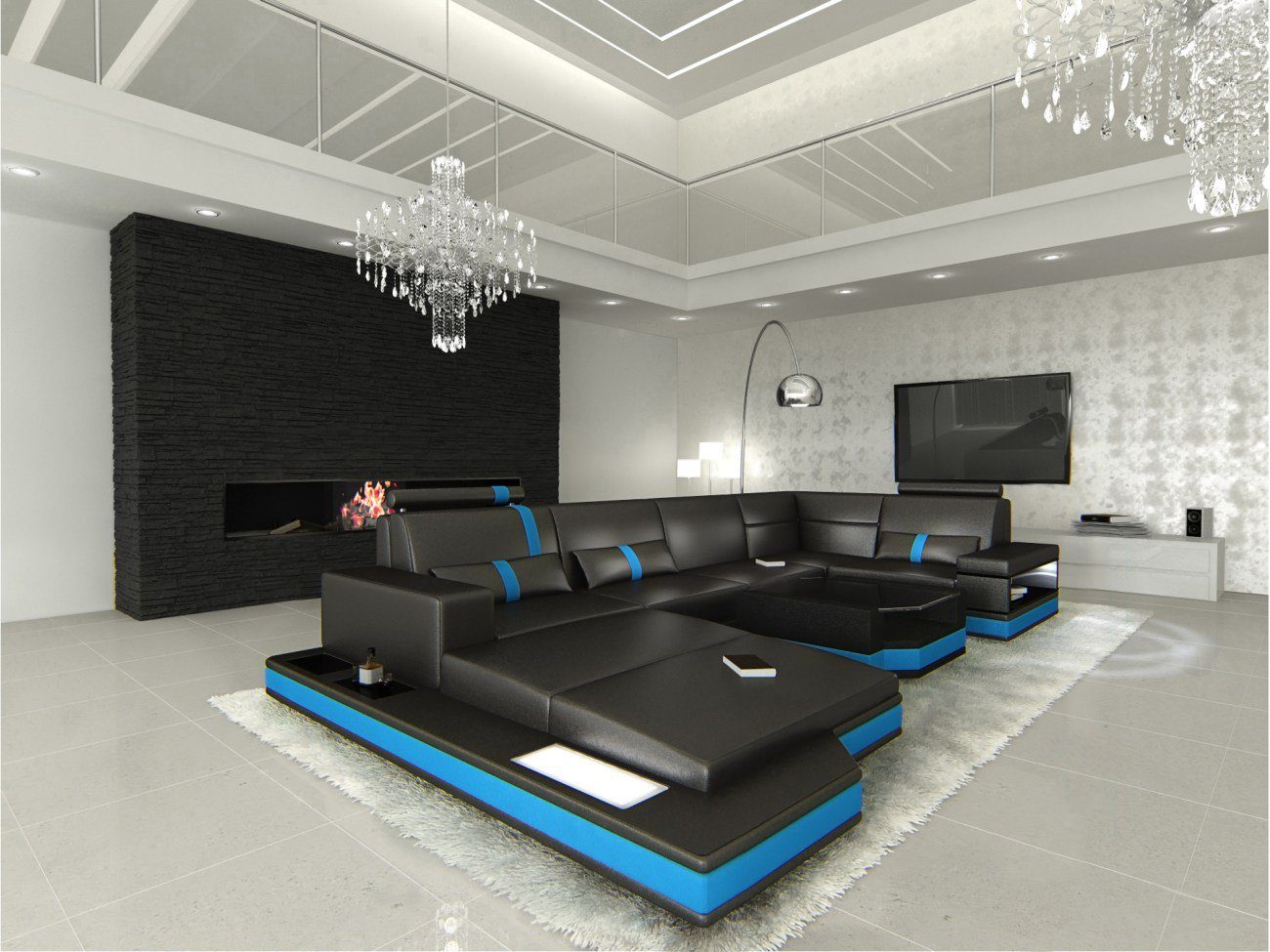 Sofa Dreams Wohnlandschaft Ledersofa Ledercouch Messana günstig online kaufen