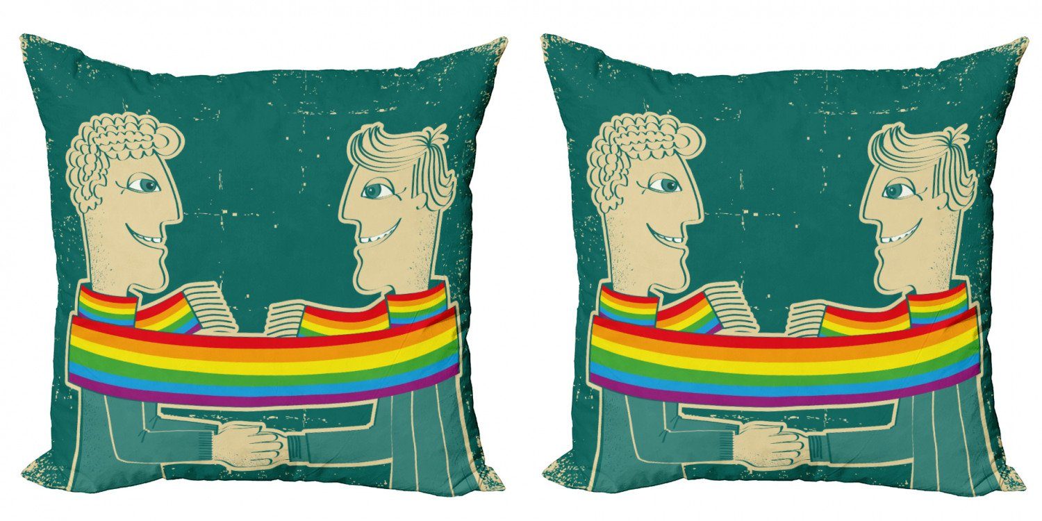 Abakuhaus mit Homosexuell Schale Digitaldruck, Stolz Modern Accent (2 Paare Doppelseitiger Kissenbezüge Stück),