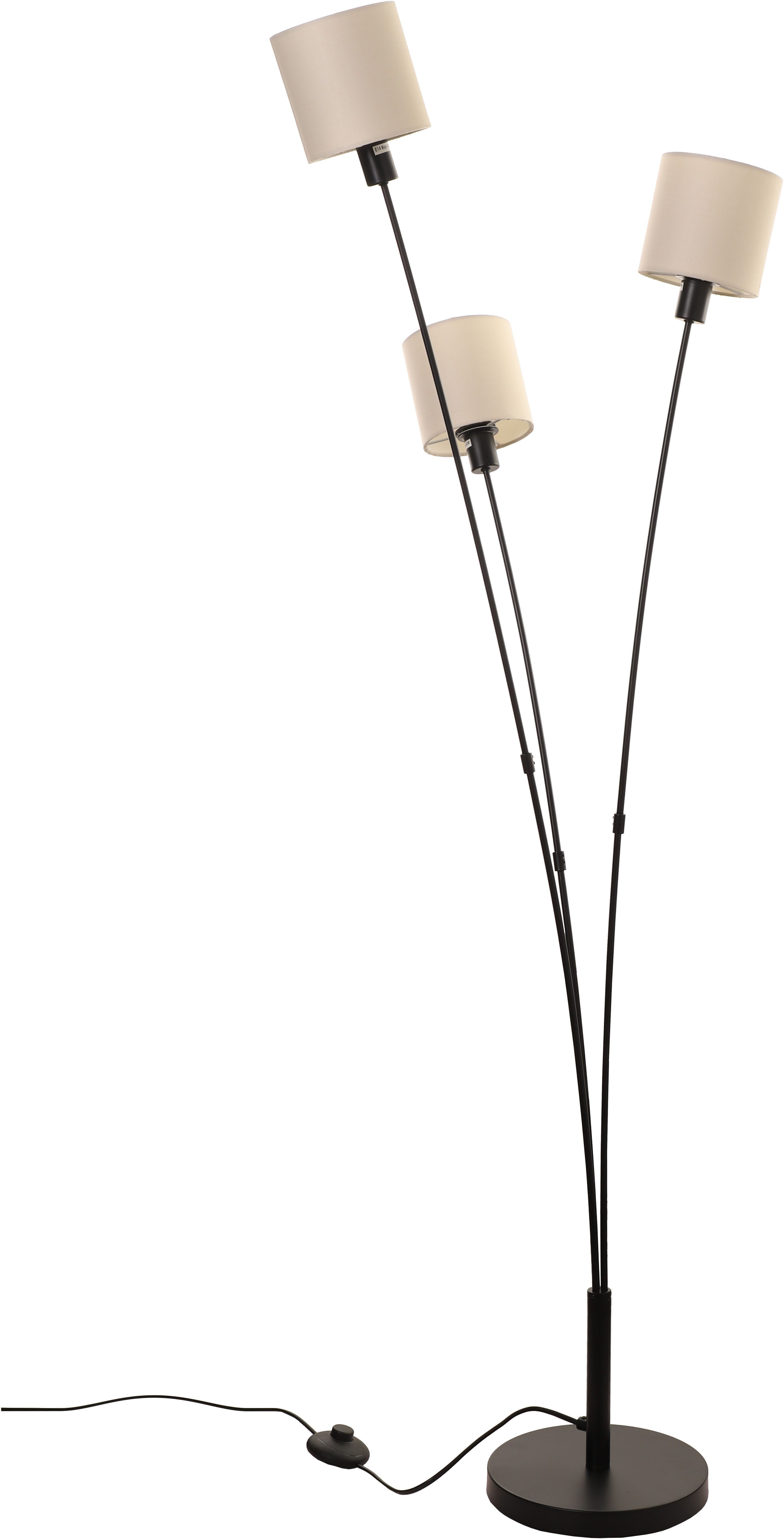 my home Stehlampe Ahrhütte, ohne Leuchtmittel, Stehlampe, 3-flammig mit Lei günstig online kaufen