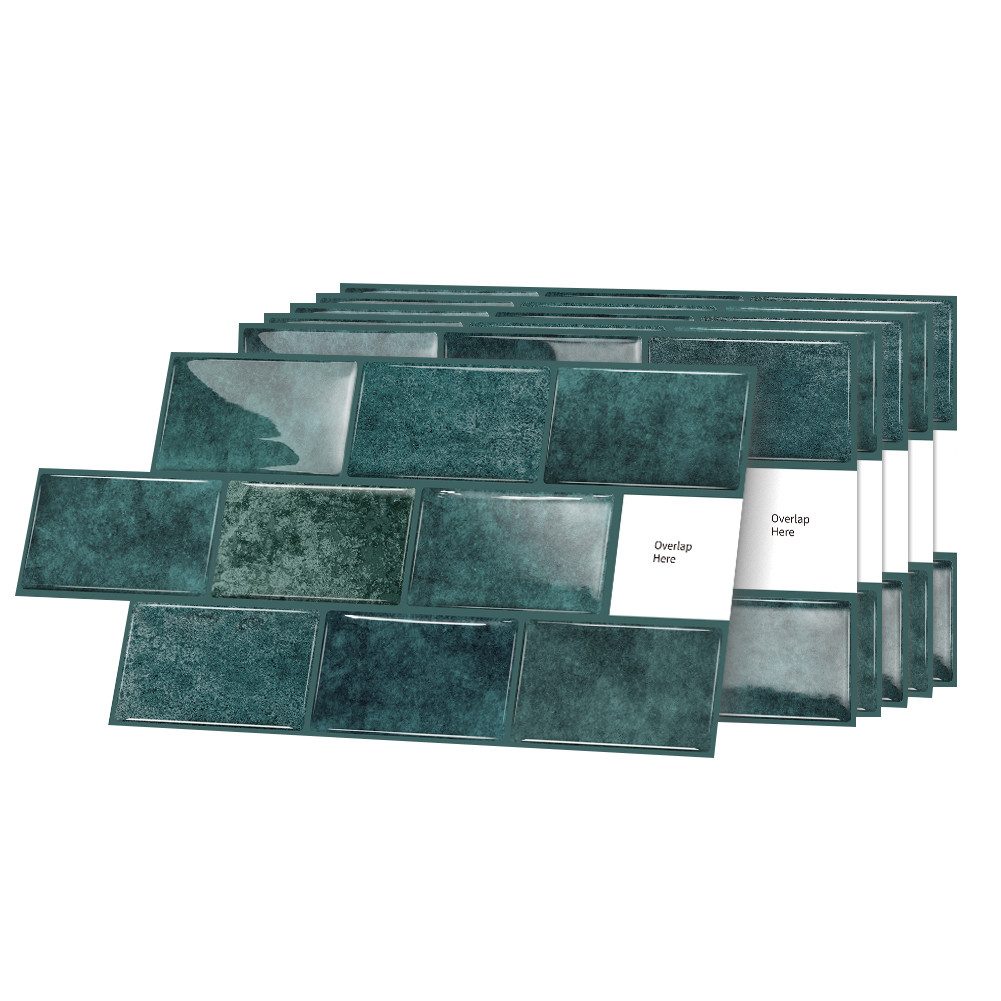 FANNOU Wandpaneel Selbstklebend, 10 Stück 30 x 15 cm Ultraleicht PVC Wandverkleidung, 0,04 qm, Wandaufkleber 3D Ziegeloptik Tapete für die DIY-Inneneinrichtung