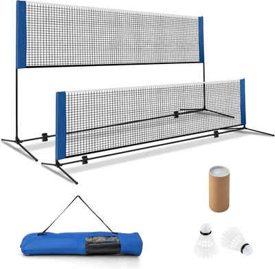 KOMFOTTEU Badmintonnetz mit Stand, 89-155cm höhenverstellbar