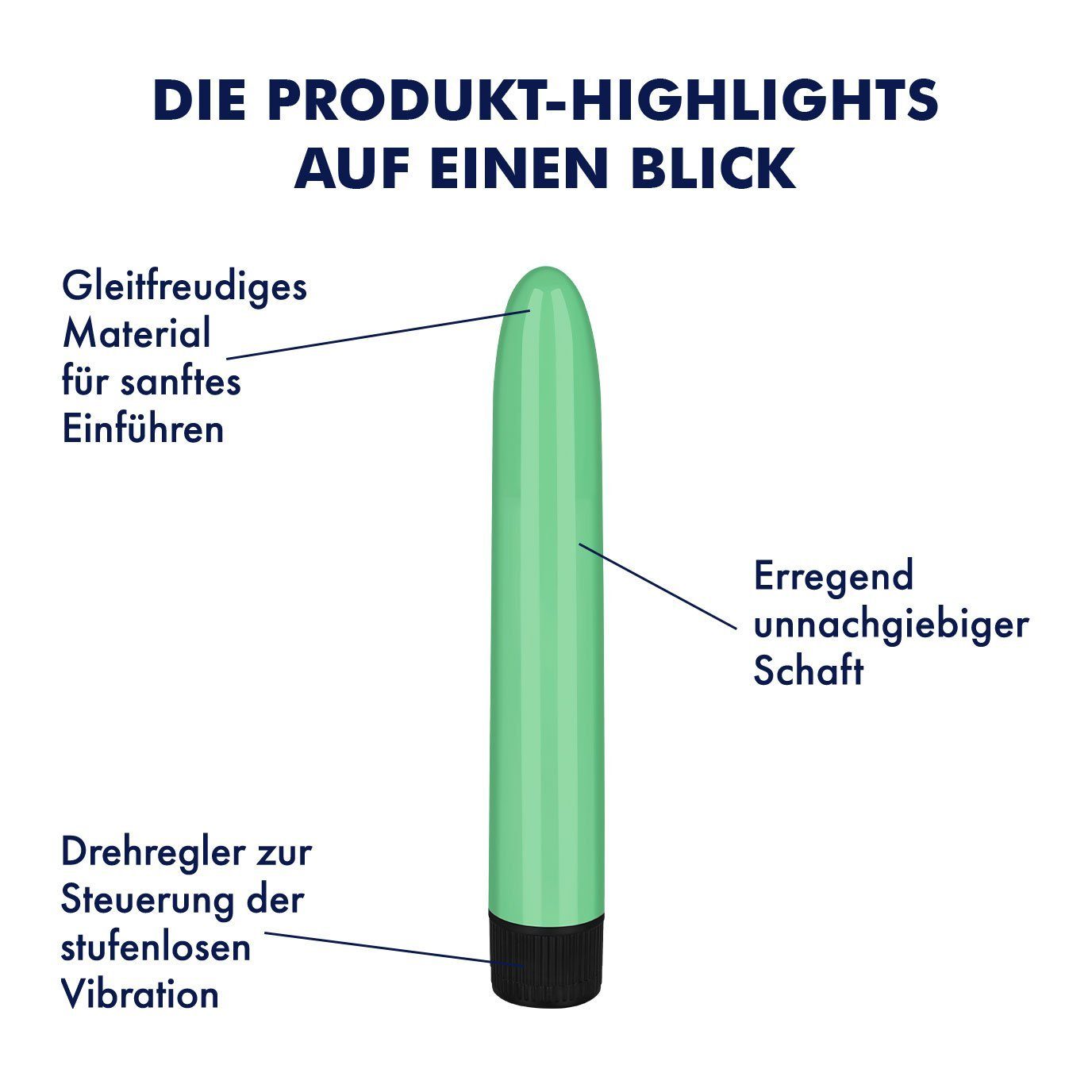 EIS Auflege-Vibrator (IPX7), grün 'Kraftvoller EIS 17,5 Vibrator, gleitfreudig wasserdicht cm'