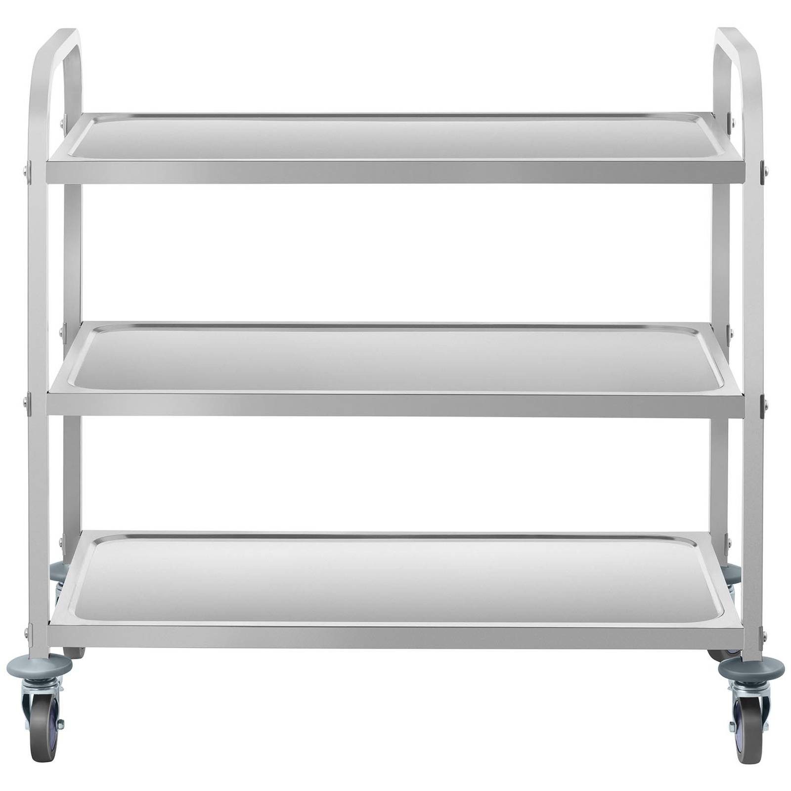 Royal Catering Servierwagen 3 Borde Edelstahl Teewagen Küchenwagen 4 Räder günstig online kaufen