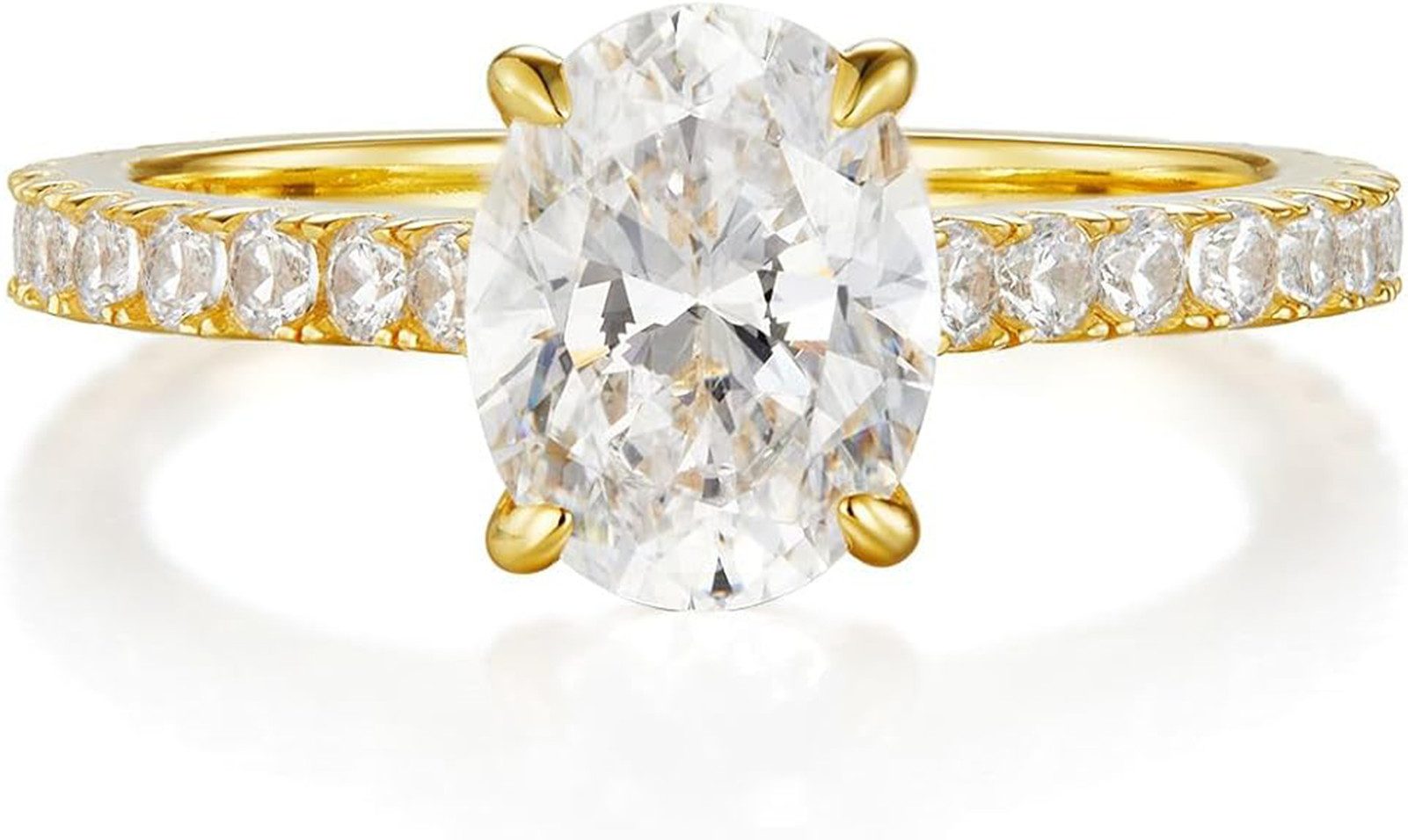 Jumpeak Diamantring 1,5/2 Karat D VS1, 4 Zacken Labordiamantring, 14K Gold, günstig online kaufen