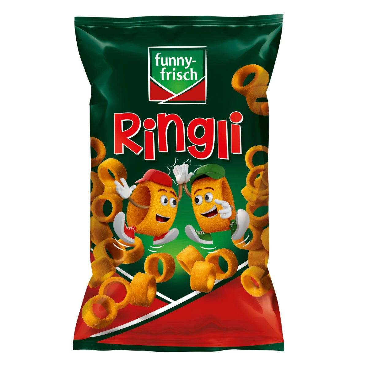 funny-frisch Knabberei, funny frisch Ringli knusprige Kartoffelringe mit Paprika Geschmack 75g