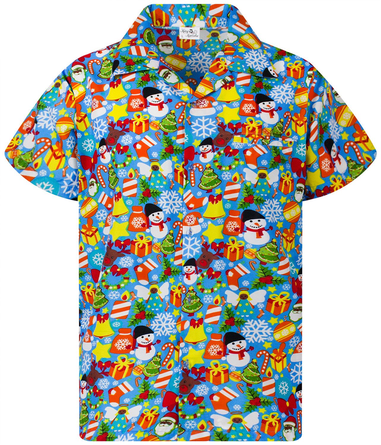 King Kameha Hawaiihemd Christmas Allover Kurzarm günstig online kaufen