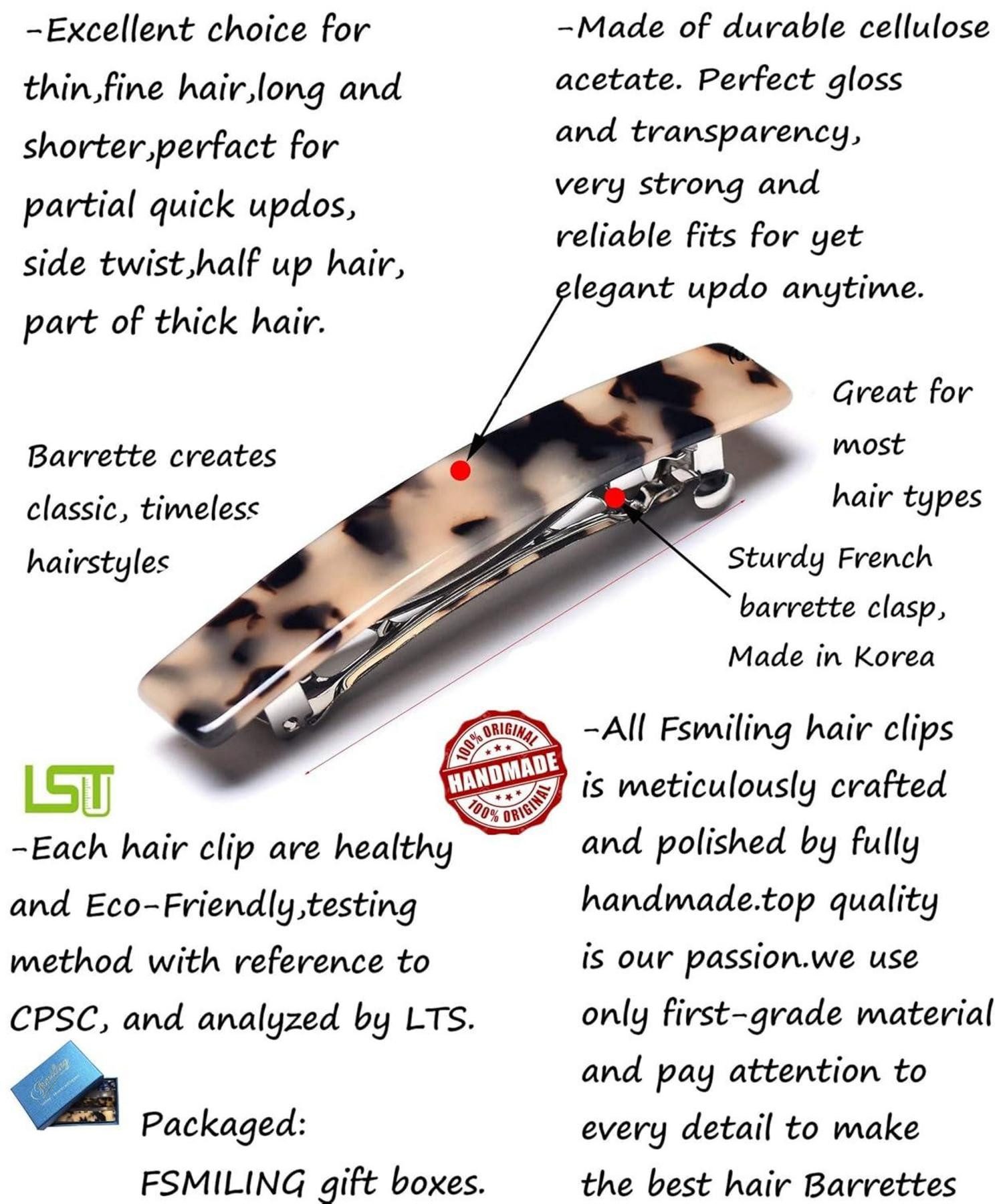Karierte Haarspangen Bananenclips – Schwarz-weißes Design Für Dickes & Dünnes Haar
