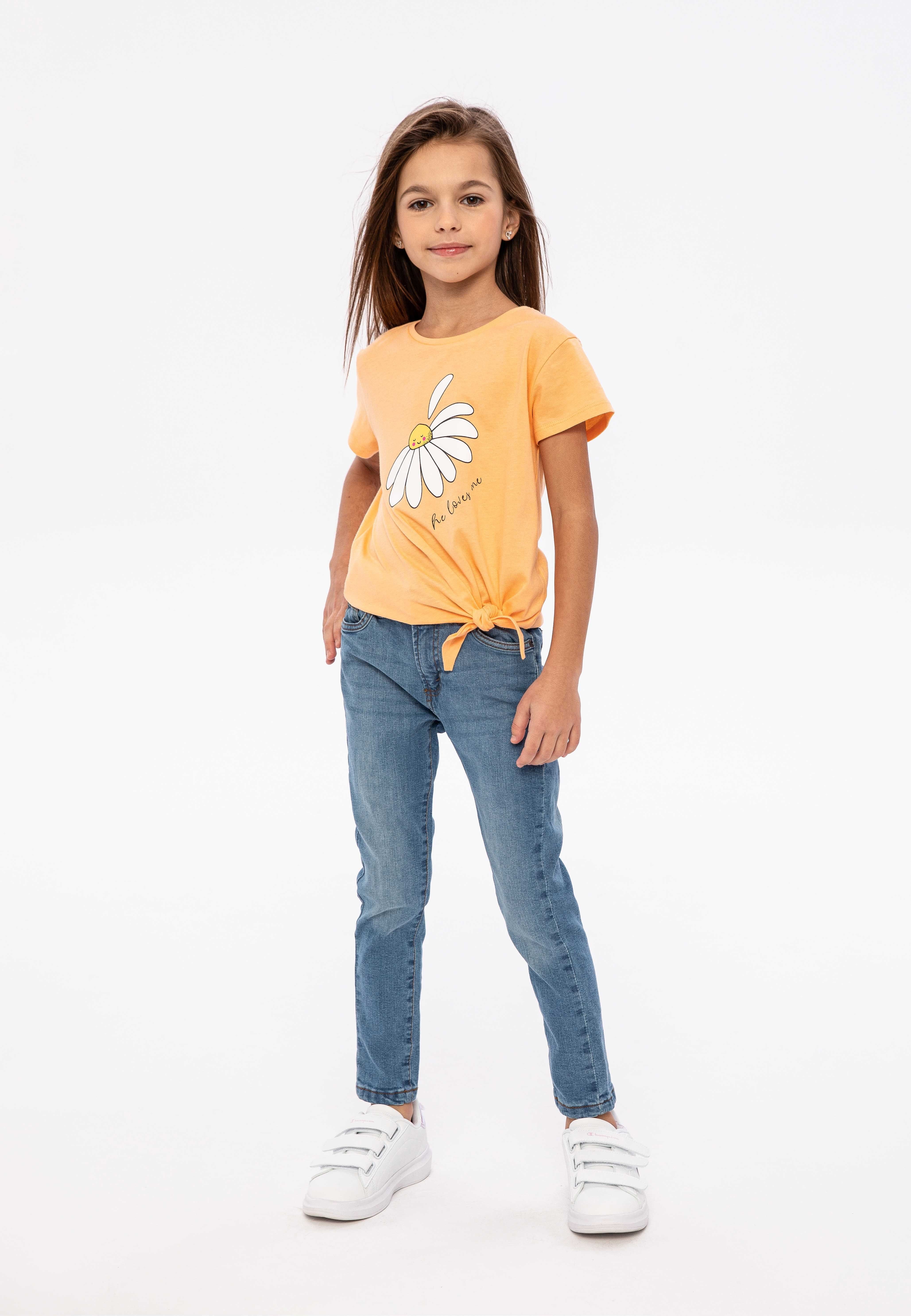MINOTI T-Shirt T-Shirt mit Knotendetail (12m-8y) Orange