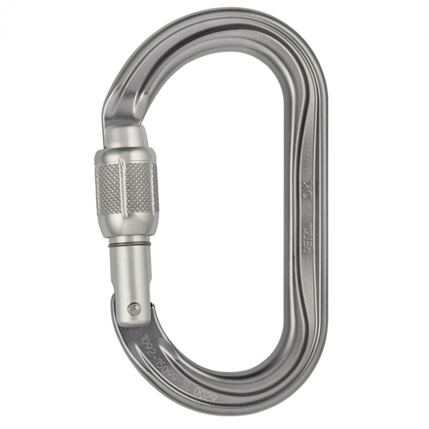Petzl Karabiner OK Karabiner oval Screw Lock grau
