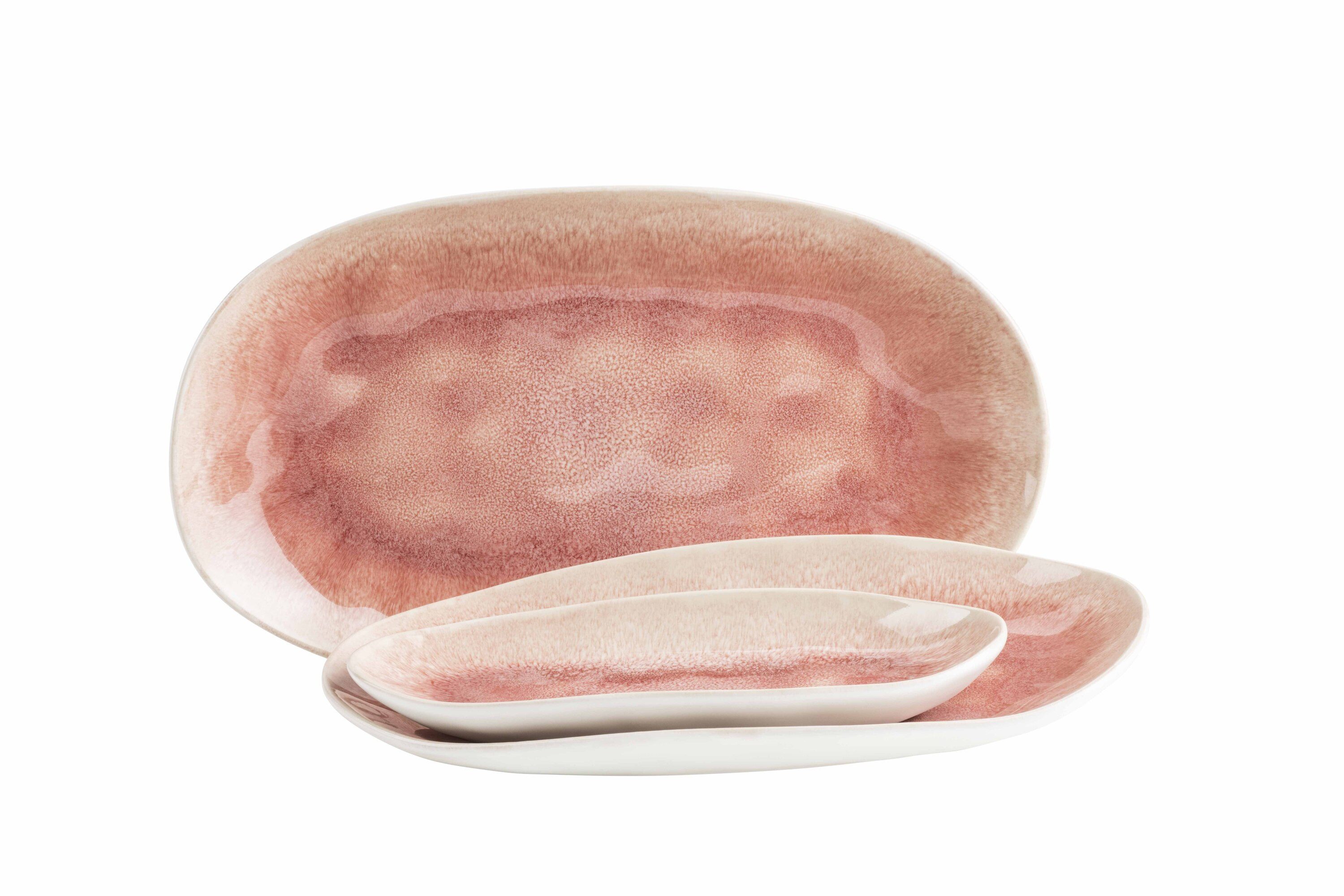 MÄSER Servierplatte Frozen, Steinzeug, (3-tlg)