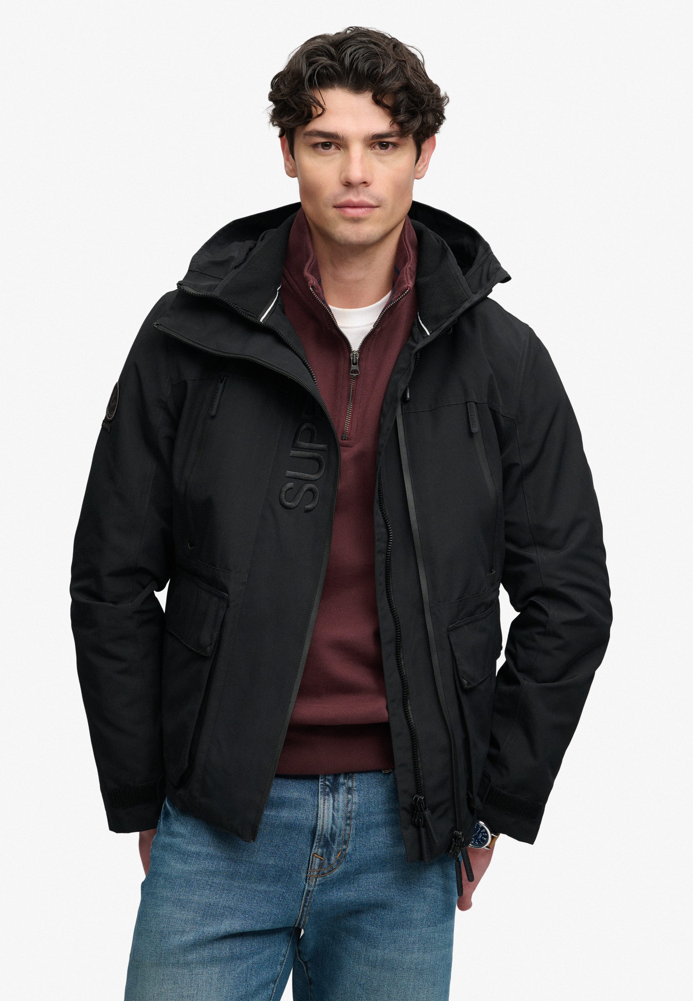Superdry Outdoorjacke HOOD ULTIMATE EMB WINBREAKER Kunstfaser, regular fit – Bild 2 von 5