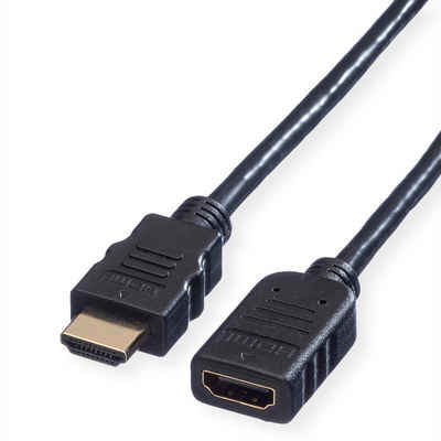 VALUE »HDMI High Speed Verlängerungskabel, mit Ethernet, ST-BU« Audio- & Video-Kabel, HDMI Typ A Männlich (Stecker), HDMI Typ A Weiblich (Buchse) (100.0 cm)