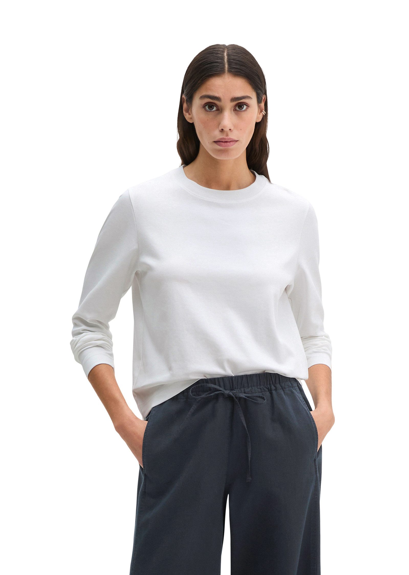 Langarmshirt aus Light Interlock-Jersey