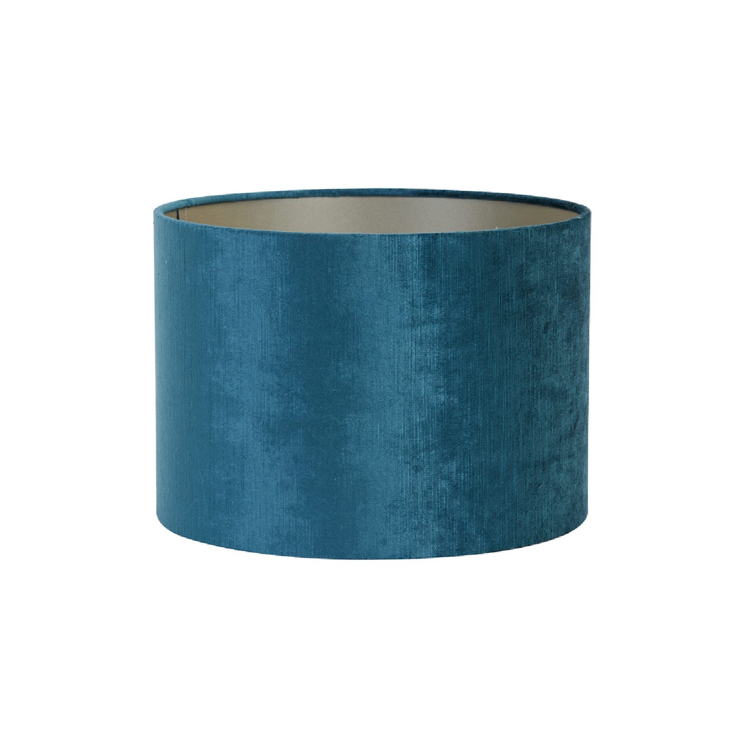 Light & Living Lampenschirm Lampenschirm Zylinder GEMSTONE von Light & Living Samt Petrol Ø20x15cm