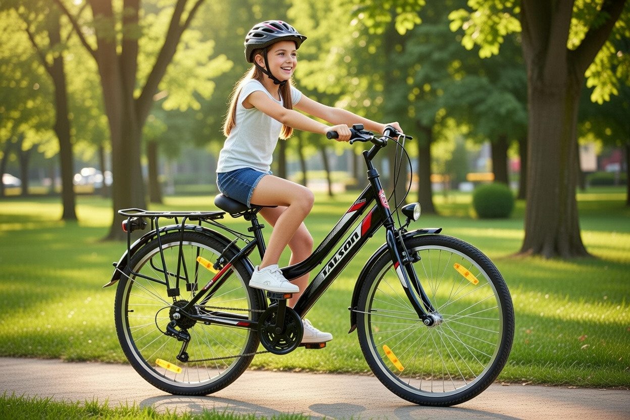 Talson City Bike 28 inch, 21-speed Shimano derailleur gears, with lights compliant with German road traffic regulations (StVZO) and luggage rack, black