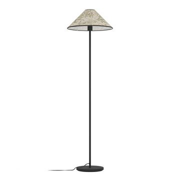 EGLO Stehlampe OXPARK, ohne Leuchtmittel, Standleuchte, Stehleuchte, Textil mit Bambus-Blättern, Wohnzimmer