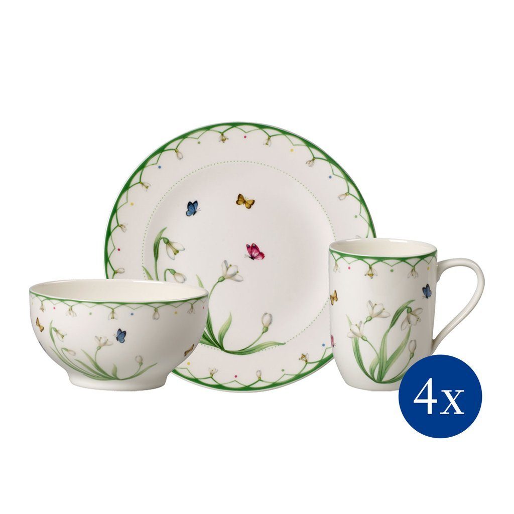 Frühstücks-Geschirrset Colourful Spring Frühstücks-Set, 12tlg, für 4 Pers