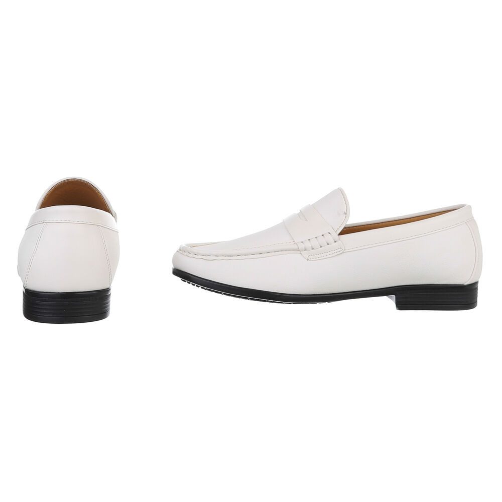 Coolwalk Stilvoller Komfortschuh – Elegante Loafer für jeden Anlass Slipper (89229274) Blockabsatz Slipper in Weiß