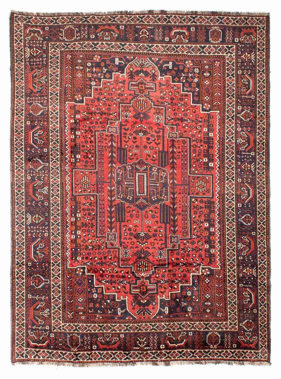 Wollteppich »Shiraz Medaillon Rosso 295 x 218 cm«, morgenland, rechteckig, Höhe 1 mm, Unikat mit Zertifikat-Otto