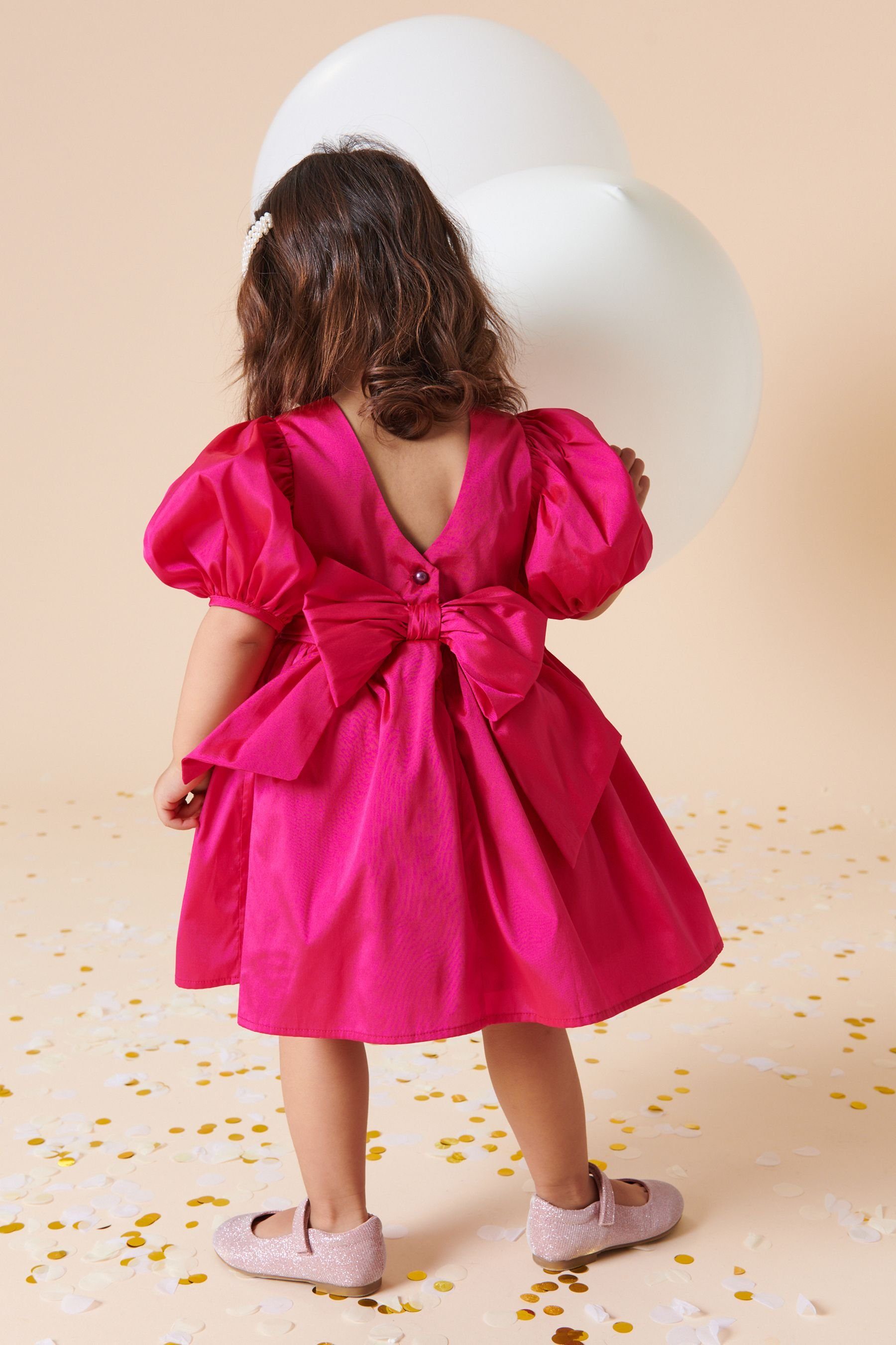 Taft Next (1-tlg) Pink Fuchsia Partykleid aus Brautjungfernkleid
