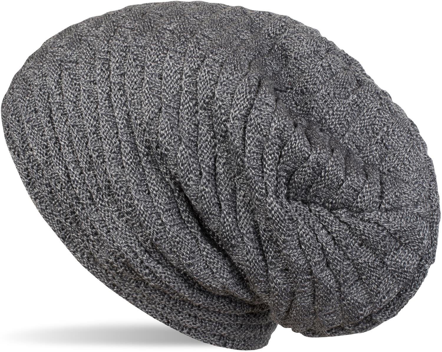 styleBREAKER Strickmütze Feinstrick Beanie mit Wellen Muster (1-St)