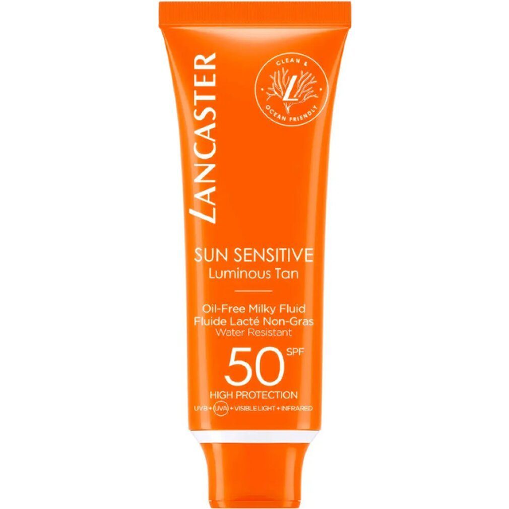 LANCASTER Sonnenschutzcreme Sun Sensitive Luminous Tan Oil-Free Milky Fluid Spf50 50ml