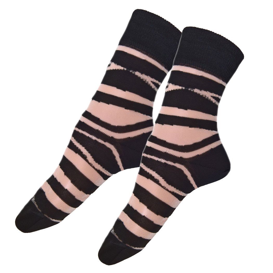 Sangiacomo Langsocken im Zebra-Look (Packung, 1-Paar, 1 Paar) elegant