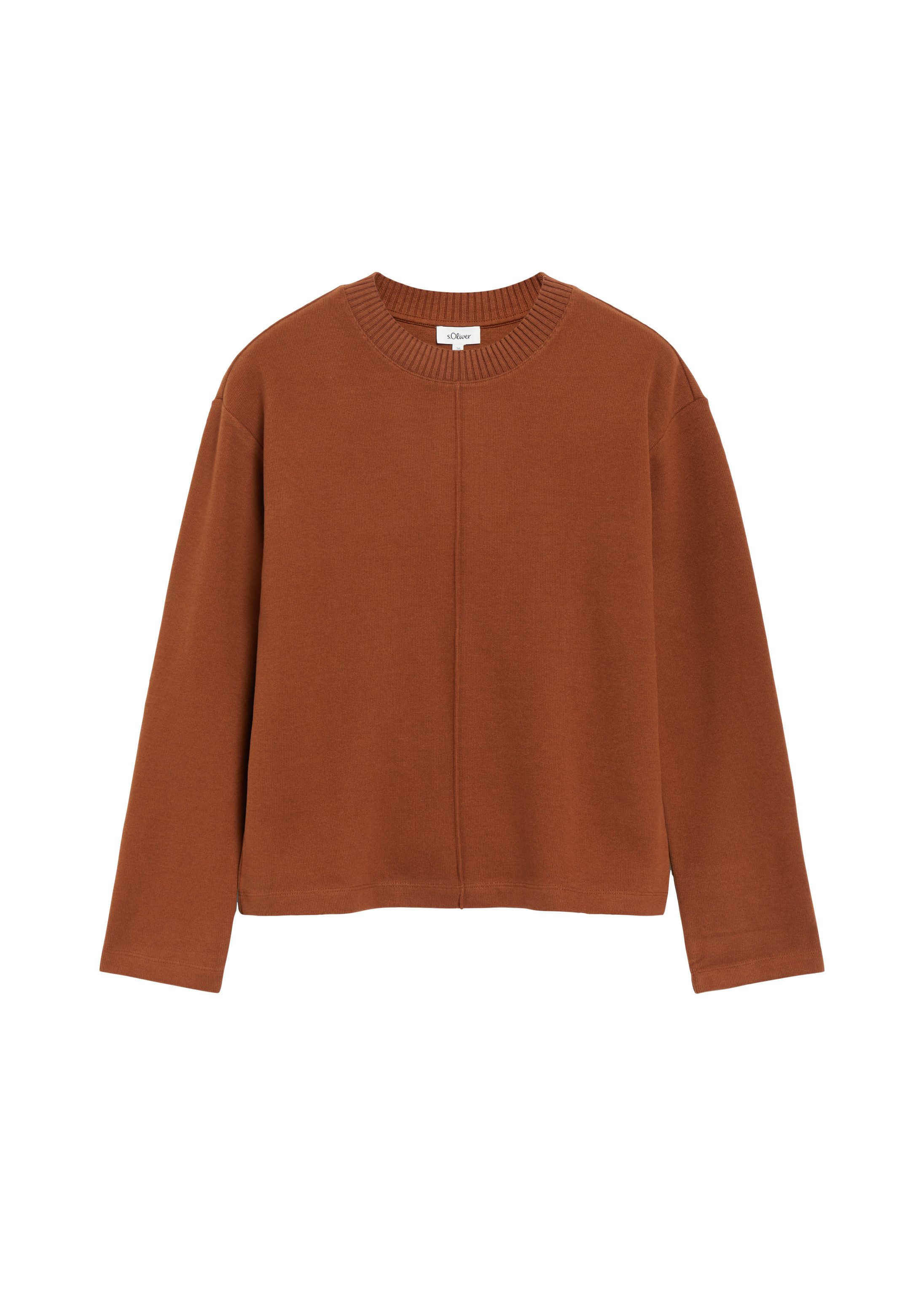 s.Oliver Sweatshirt Sweatshirt Angerautes Sweatshirt im Relaxed Fit
