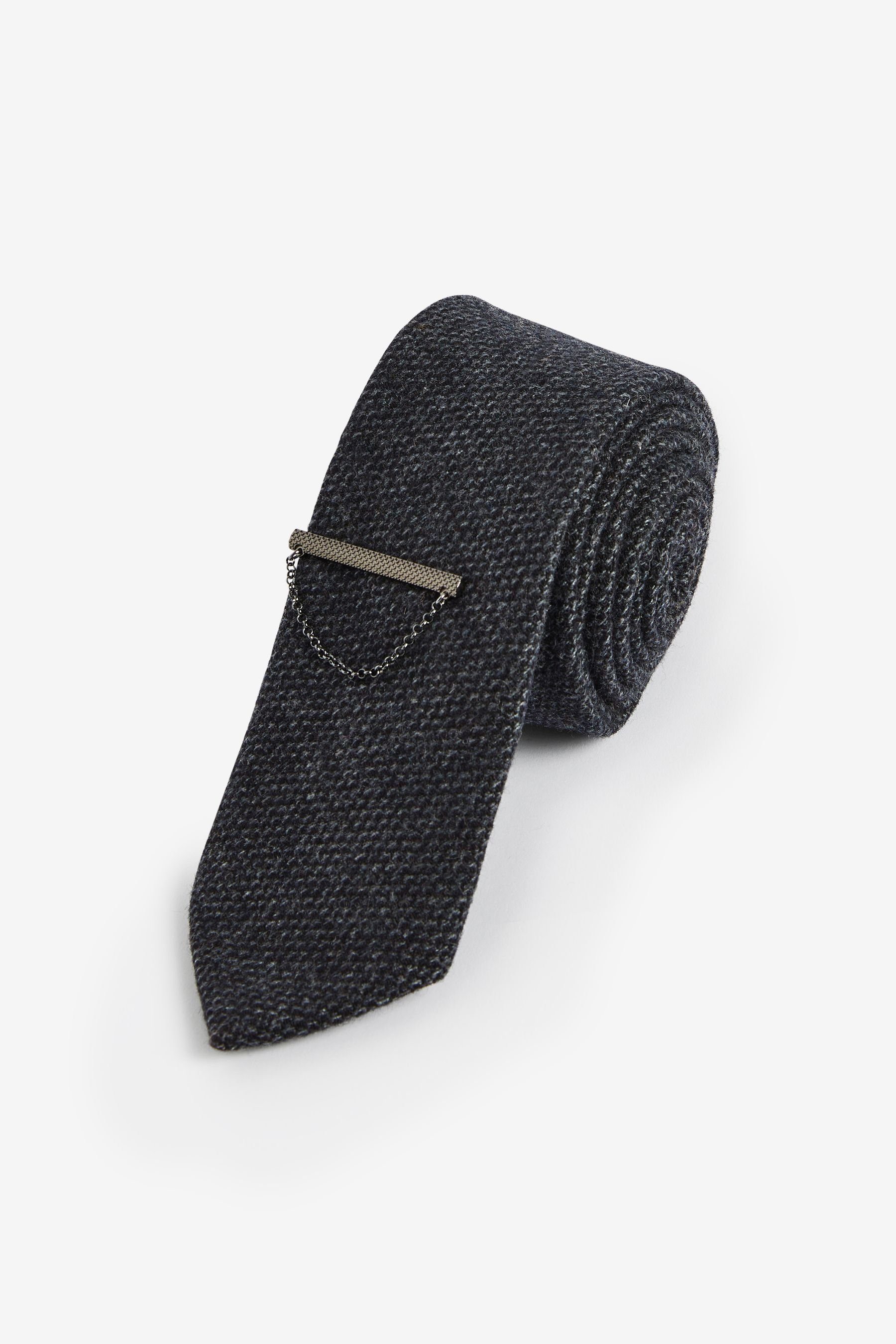 Unifarbene Next Krawatte Krawatte Heritage (2-St) Grey