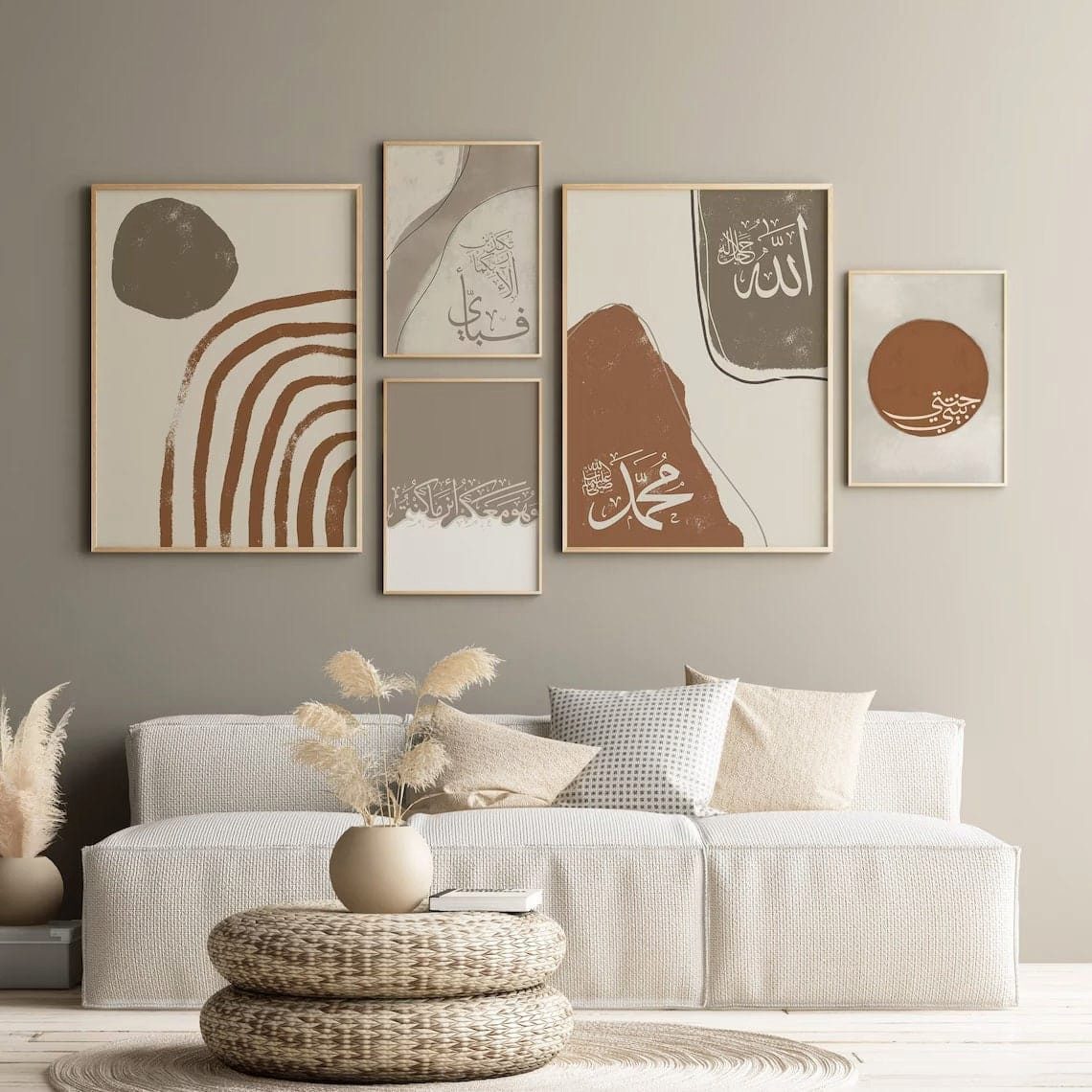 JUSTGOODMOOD Poster Abstrakt Kalligraphie Wandbilder Wohnzimmer Schlafzimmer Deko Print Bi, B (1 St)