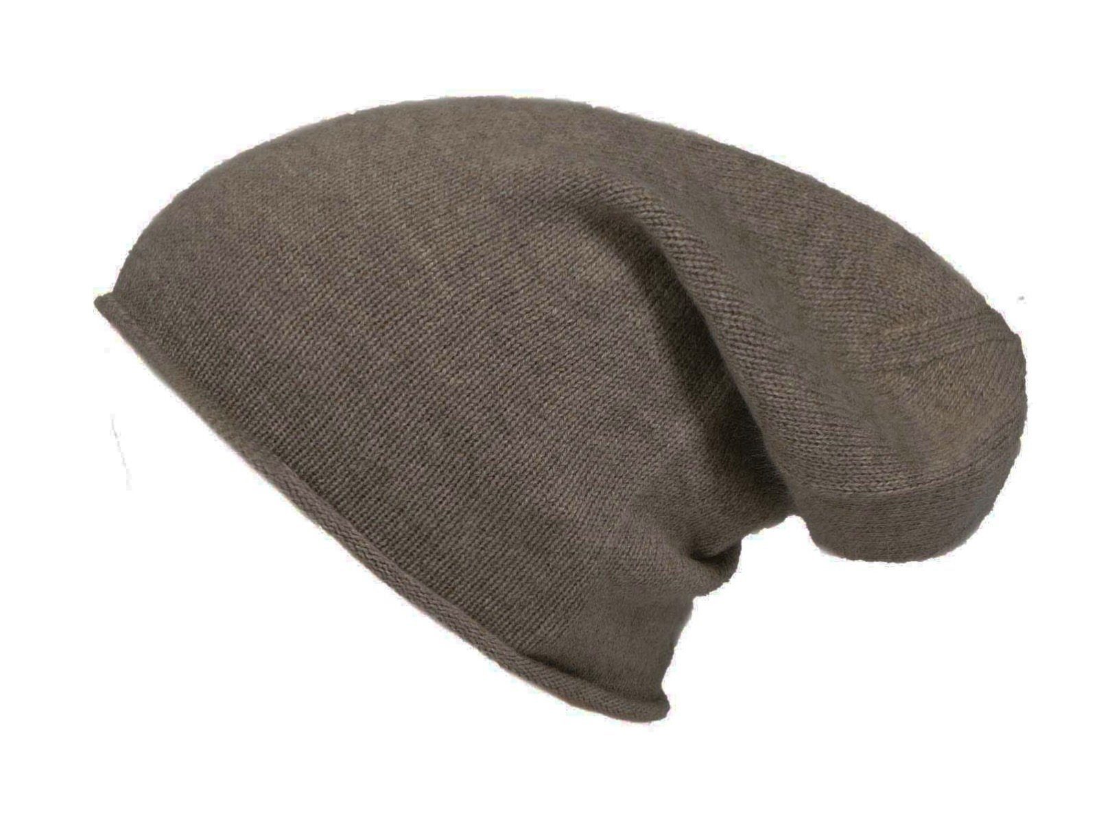 Zwillingsherz Strickmütze Zwillingsherz Mütze Beanie Unifarben % braun aus 100 Kaschmir