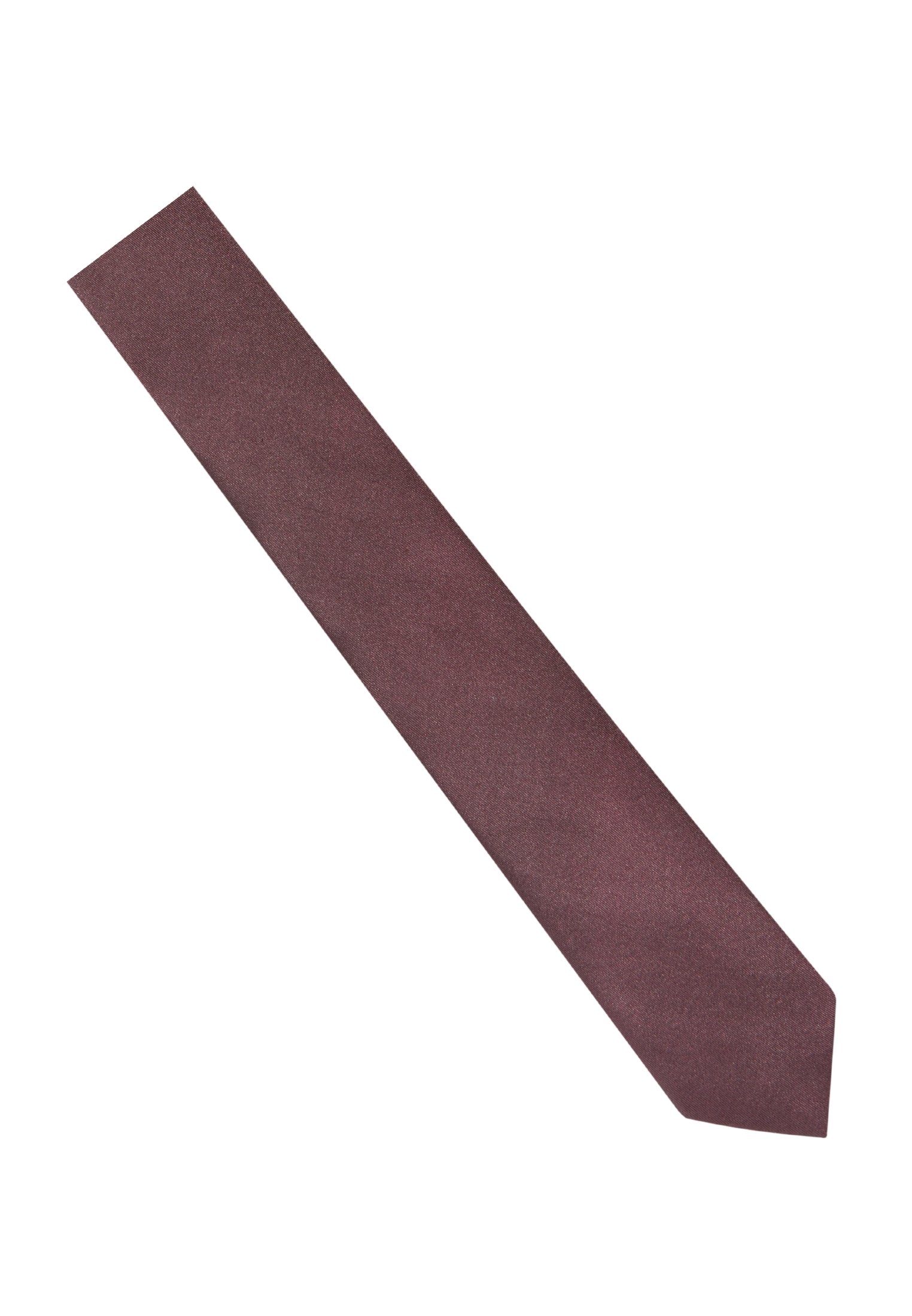 Uni (5cm) Schmal Krawatte seidensticker Slim Rot