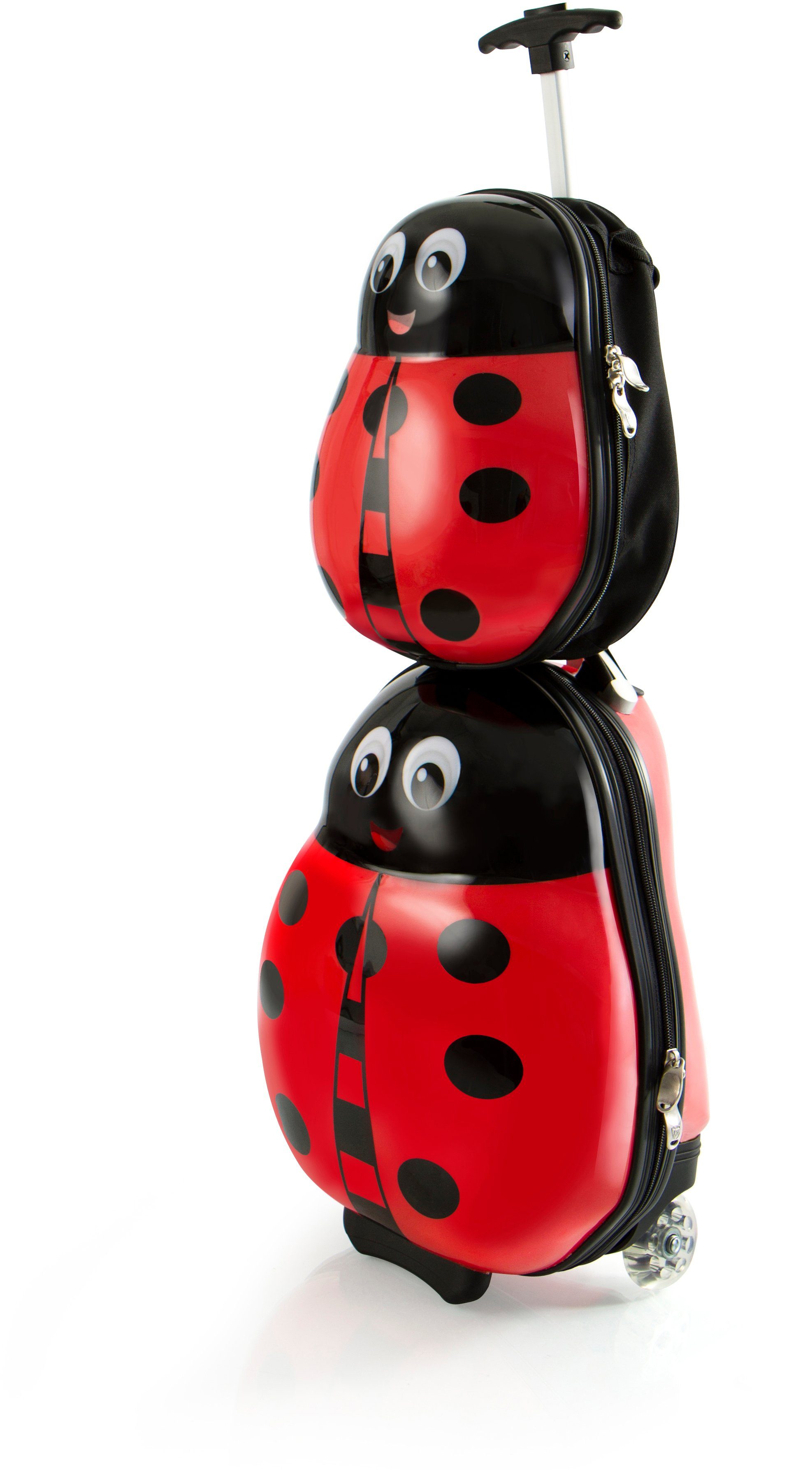 Heys Kinderkoffer Travel Tots, Marienkäfer, 2 Rollen, Heys Kindertrolley Kinder Reisegepäck