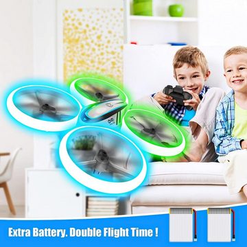 AVIALOGIC Q9s Drone für Kinder mit Höhehalten und Kopflosem Modus Drohne (mit Blauen & Grünen Lichter und 2 Akkus,Spielzeug Drohne für Kinder)