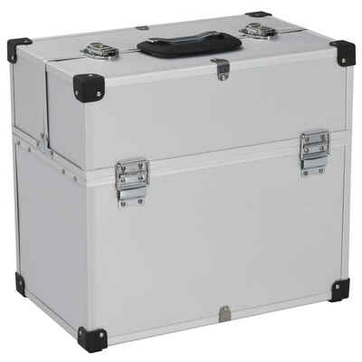 vidaXL Werkzeugbox »Werkzeugkoffer 38x22,5x34 cm Silbern Aluminum«