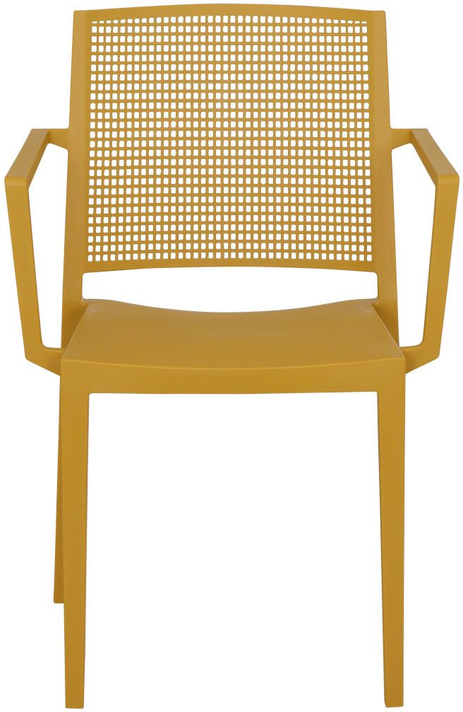 Siena Garden Gartensessel Square 2er Set Stapelsessel mustard (Set, 2-St), Gestell, Polypropylen/Glasfaser