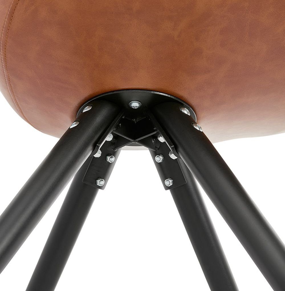 KADIMA DESIGN Esszimmerstuhl Braun Bronze x 56 SANI Kunstleder 48 Schwarz (brown,black) Stuhl