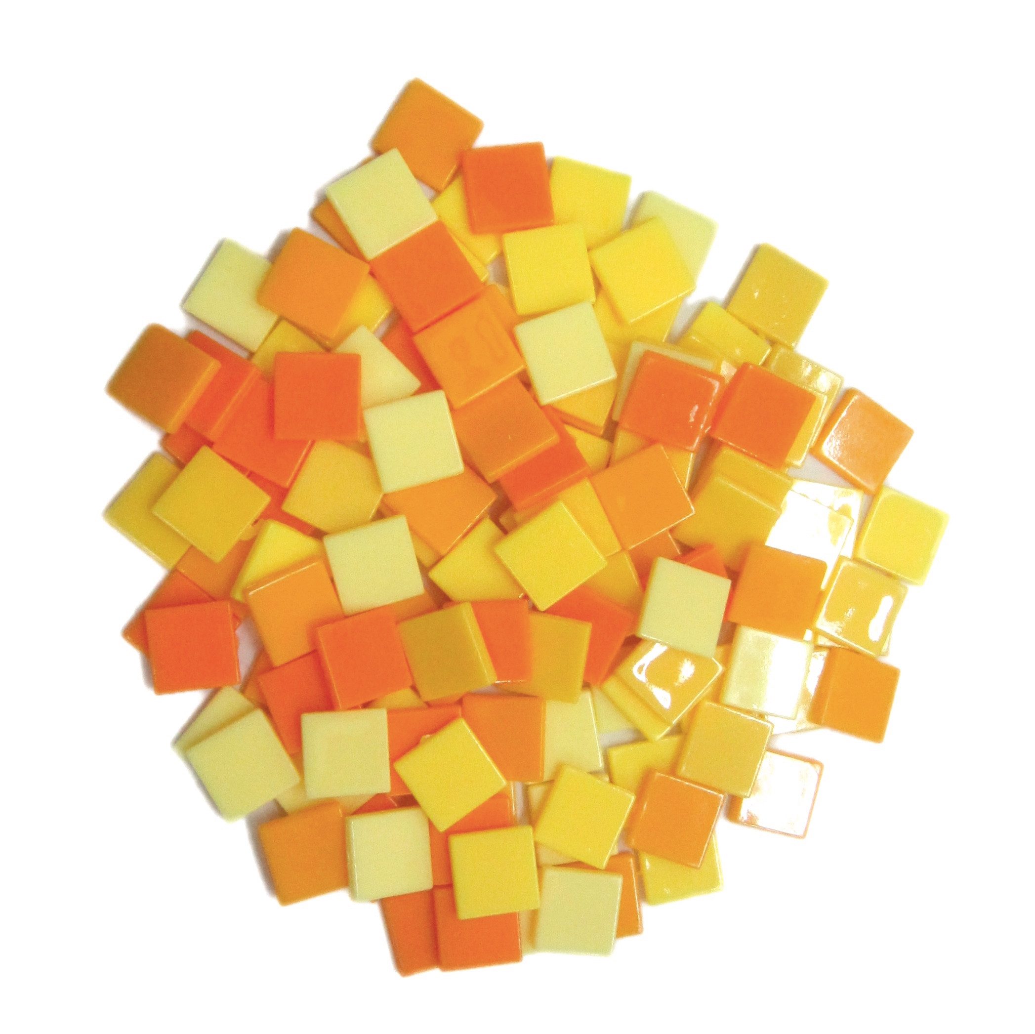 Armena Mosaikfliesen Acrylstein Acrylmosaikfliesen 10 x 10 mm 70g/Box Farbenmischung, Acryl 1x1, Gelb und Orange mixes