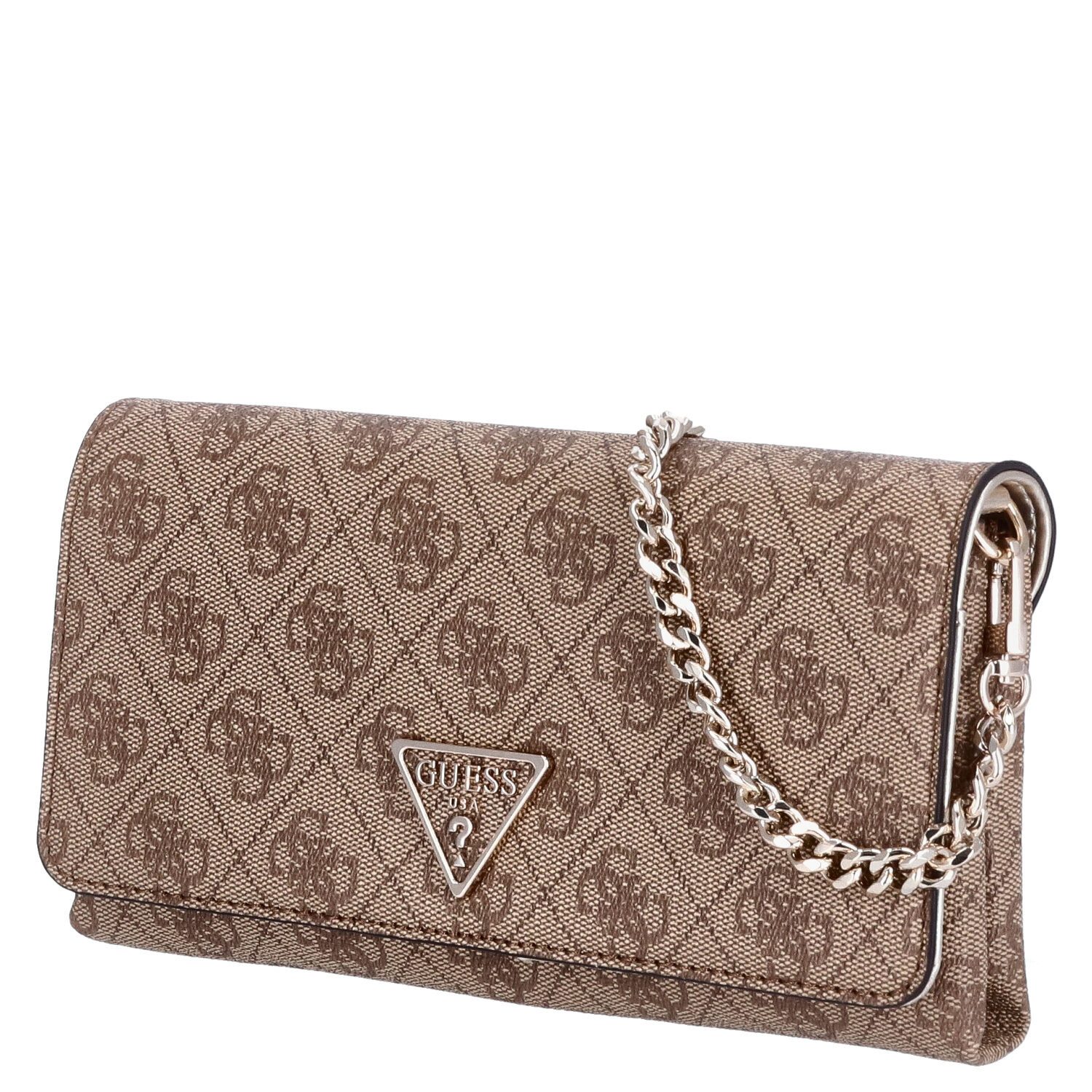 Umhängetasche GUESS Clutch Umhängetasche Noelle Latte Logo/Brown